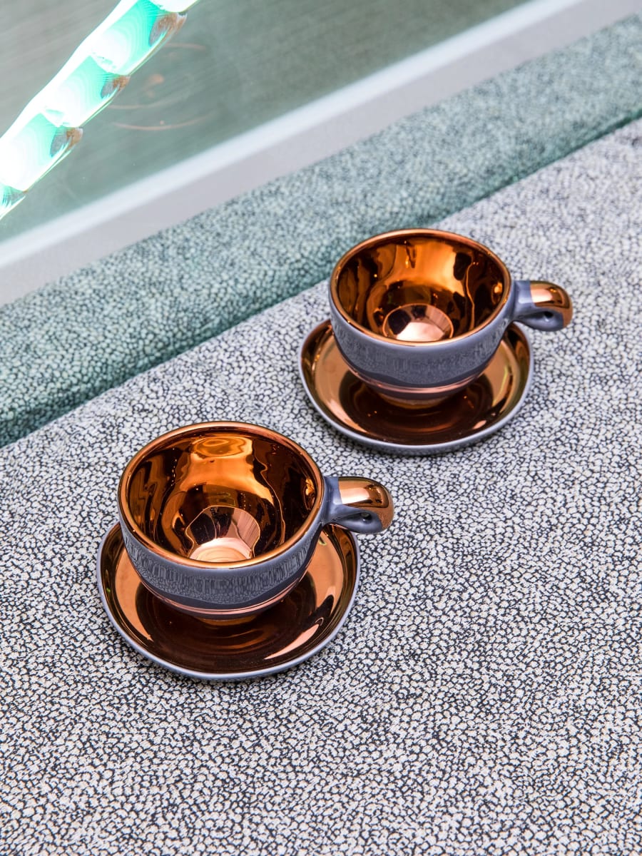 Taza Espresso & Platillo “Fiore” Cobre 1 unidad6