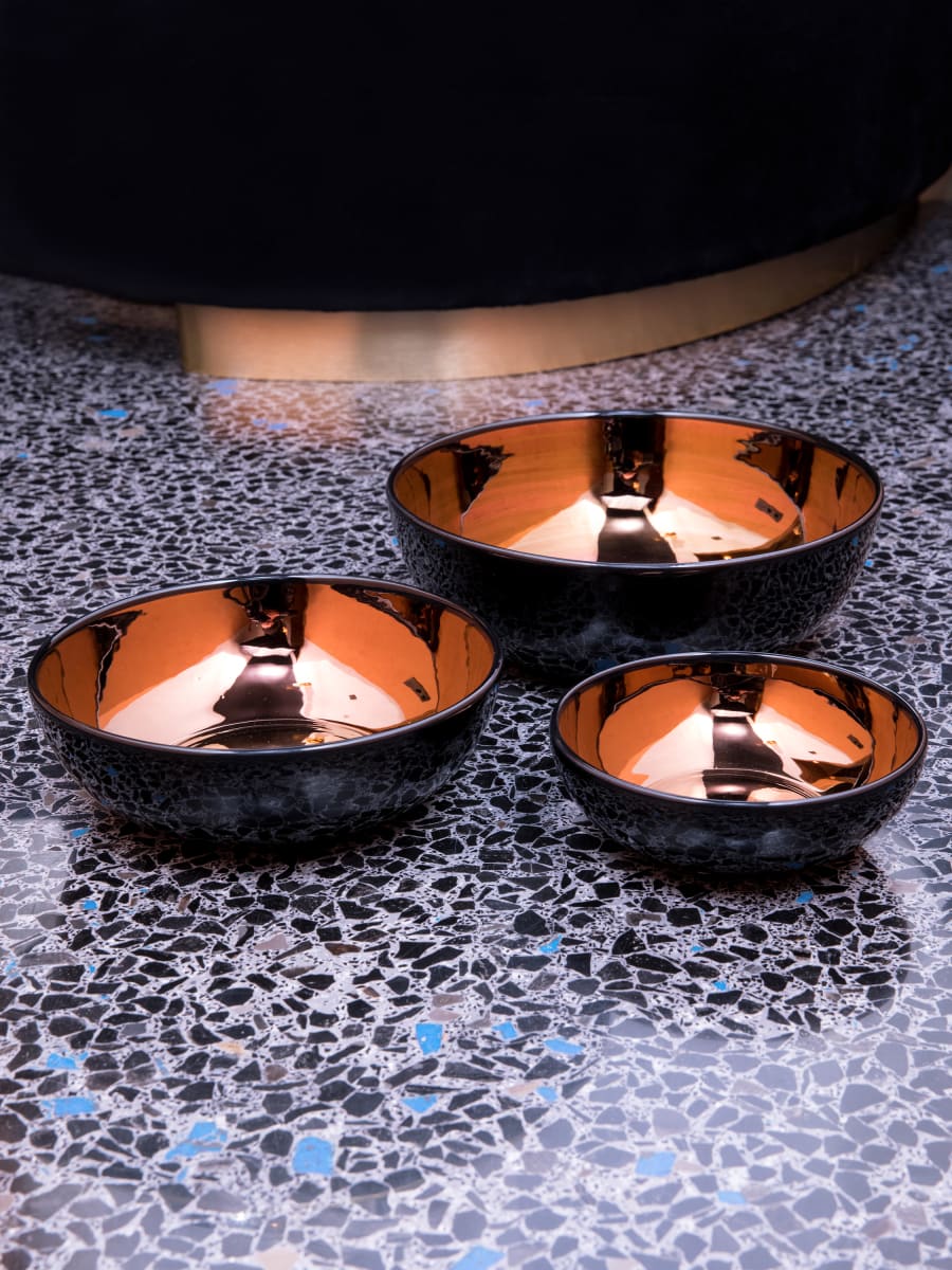Bowl Circolare Negro / Cobre 1 unidad1