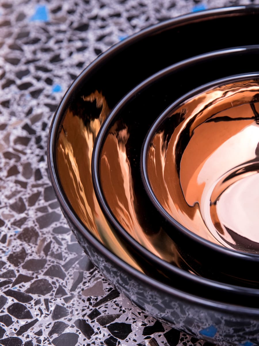 Bowl Circolare Negro / Cobre 1 unidad2