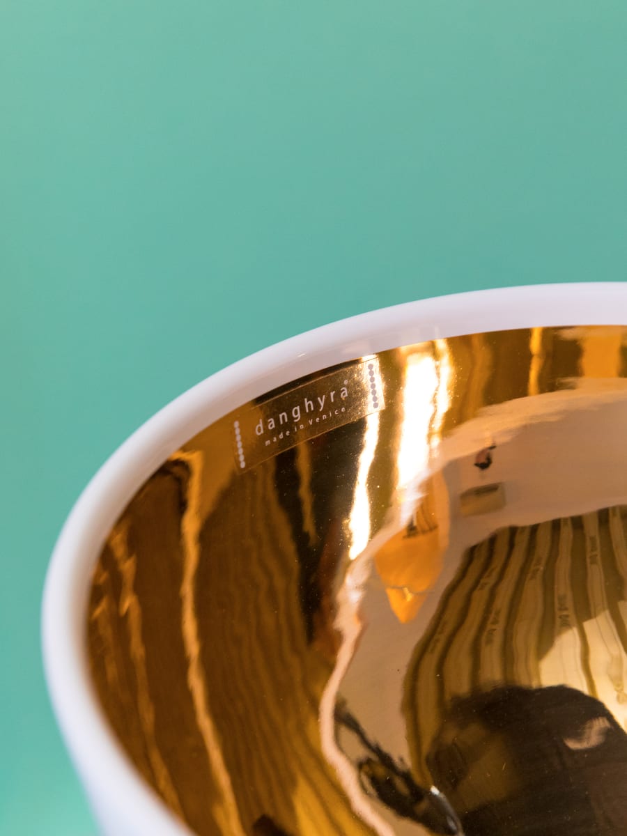 Bowl “Emisfero” Blanco / Oro2