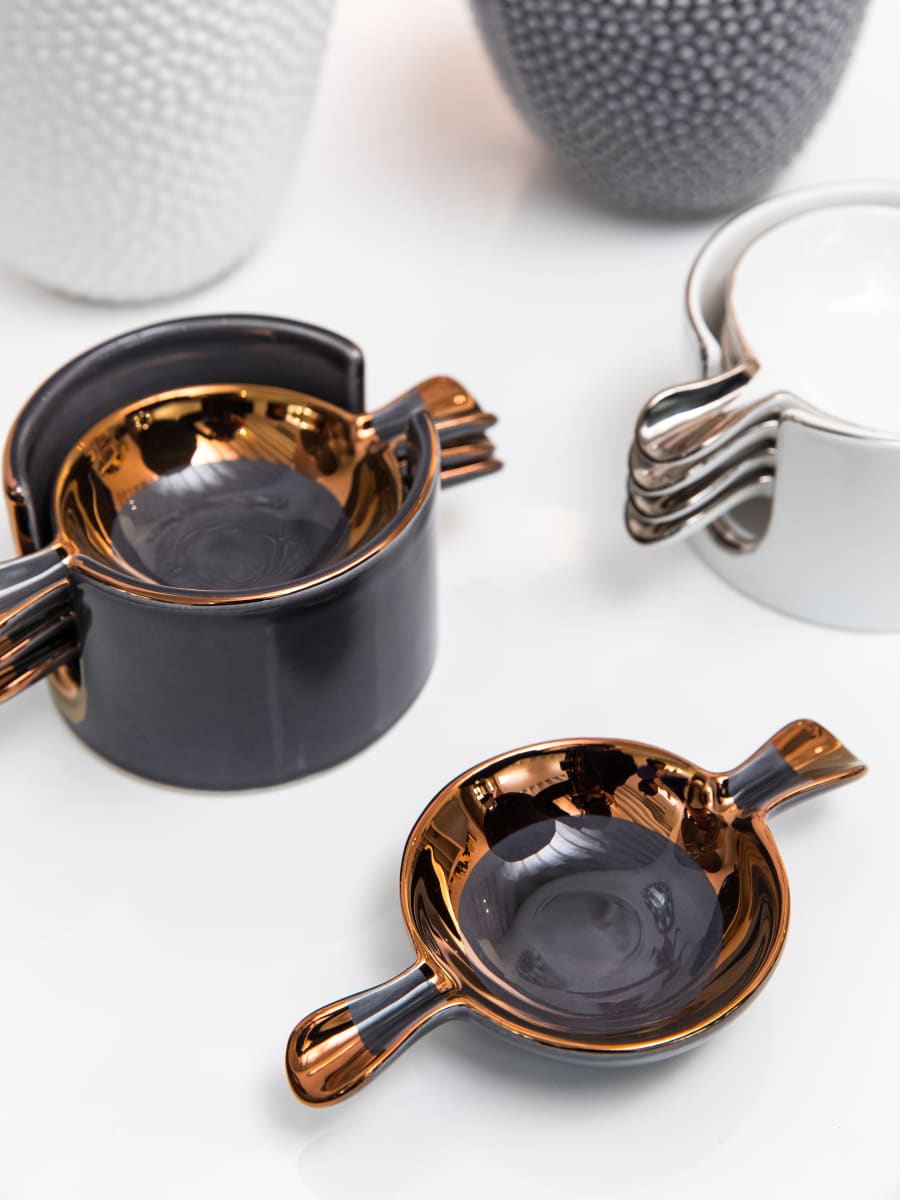 Ceniceros “Biliardo” Negro / Cobre 4 unidades1