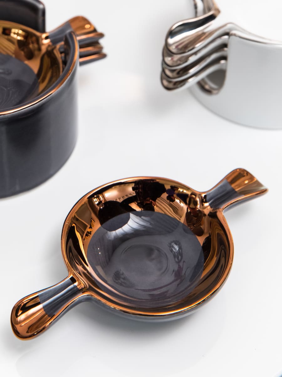 Ceniceros “Biliardo” Negro / Cobre 4 unidades2