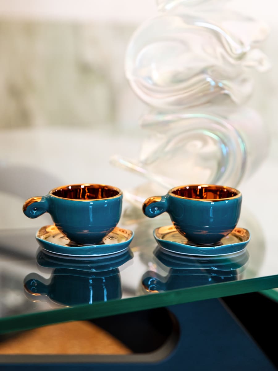 Taza Espresso & Platillo “Fiore” Cobre 1 unidad4