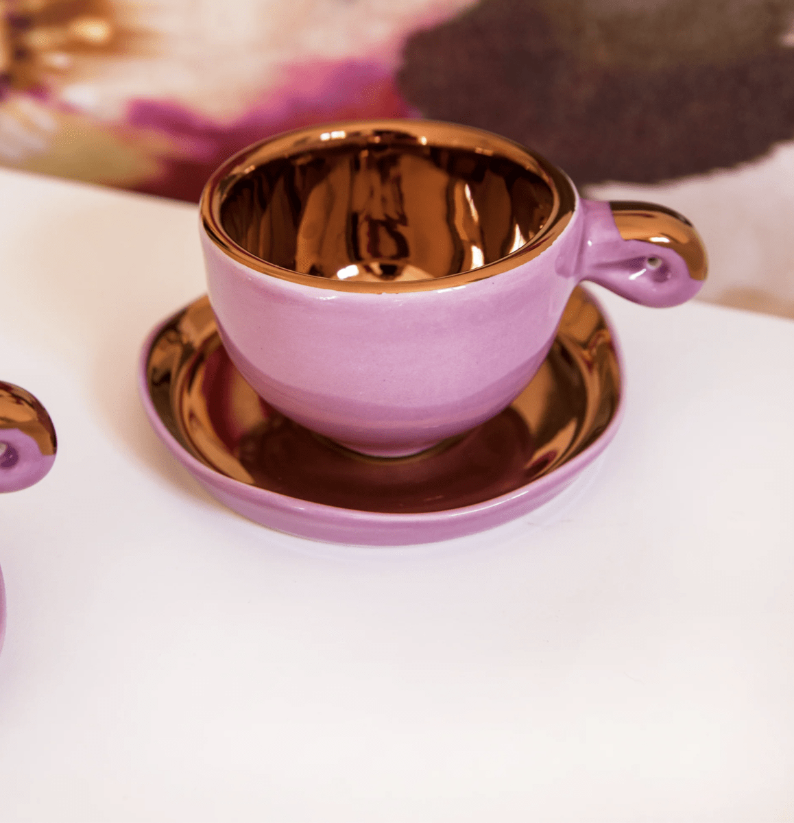 Taza Espresso & Platillo “Fiore” Cobre 1 unidad7