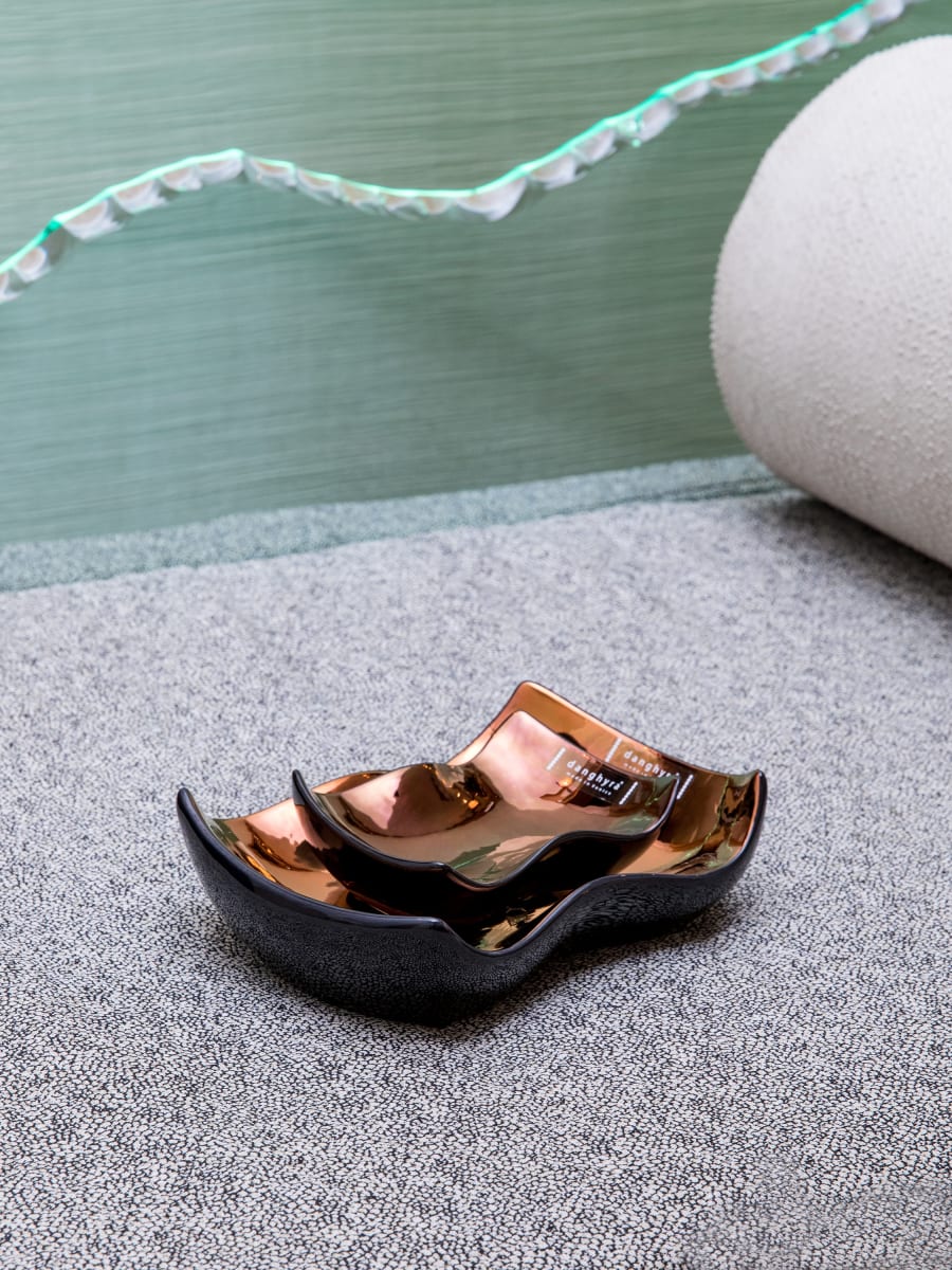 Platos “Rettangolare” Negro / Cobre 2 unidades1