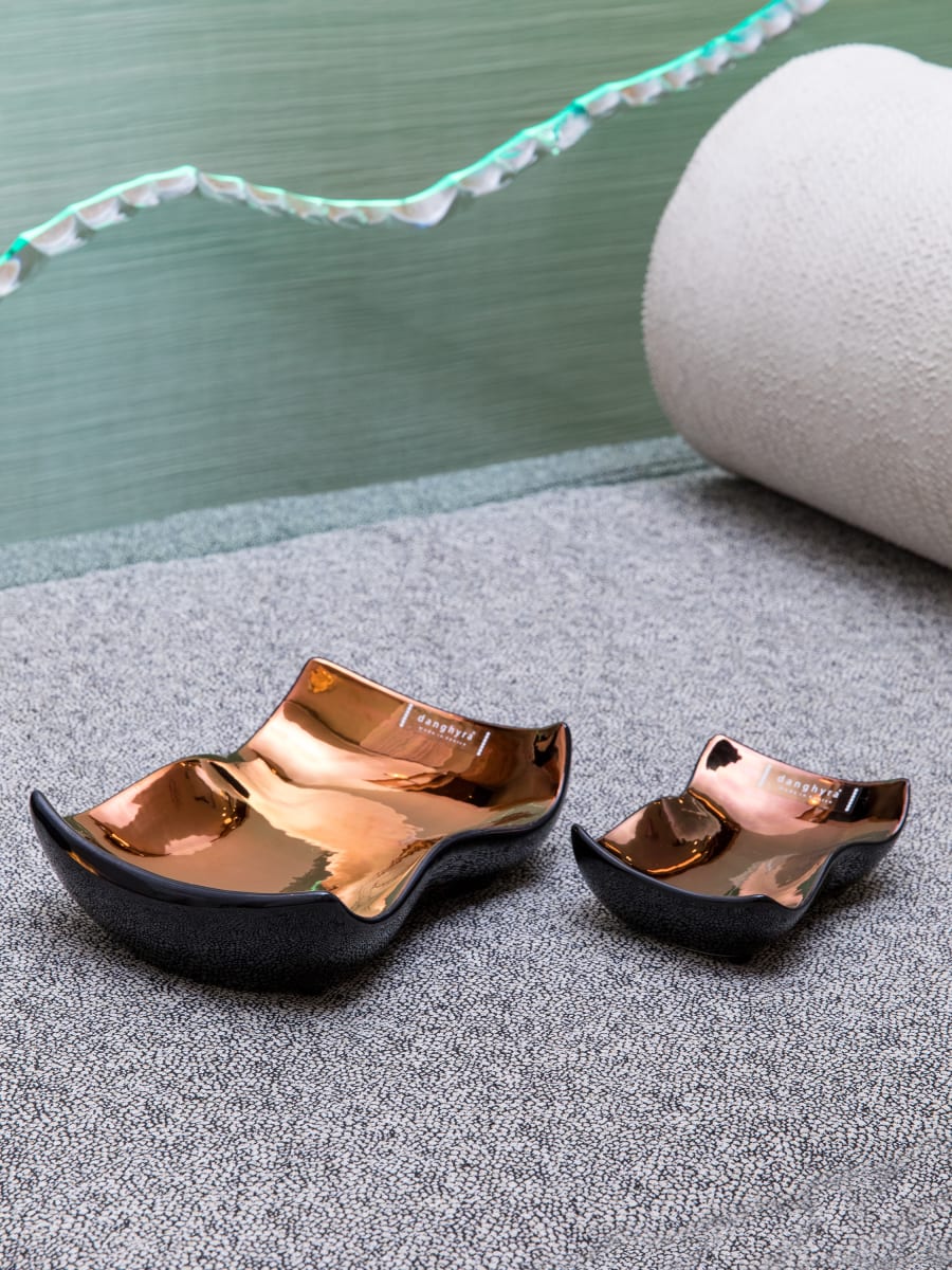 Platos “Rettangolare” Negro / Cobre 2 unidades3