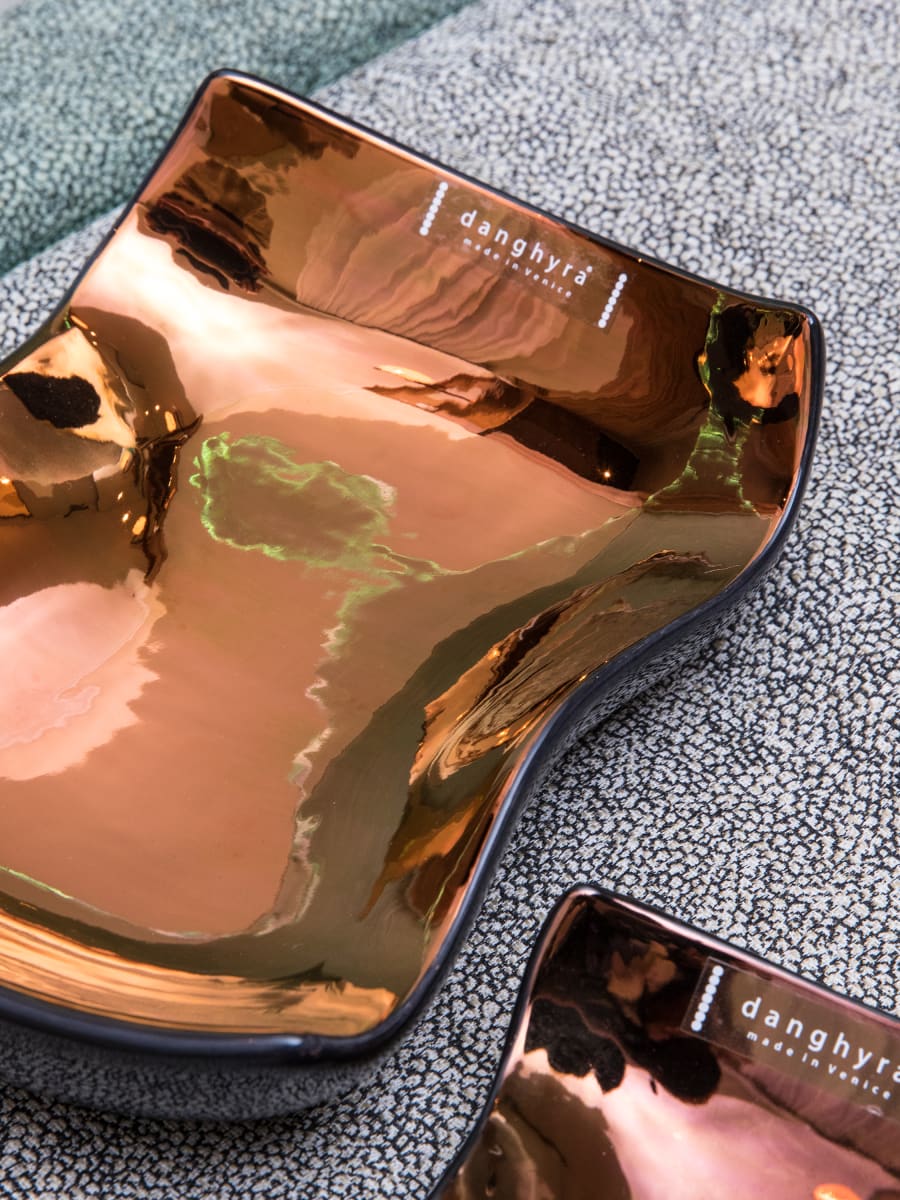 Platos “Rettangolare” Negro / Cobre 2 unidades2