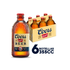 Pack 6 un. Cerveza Coors Lager 5.0° 355 cc