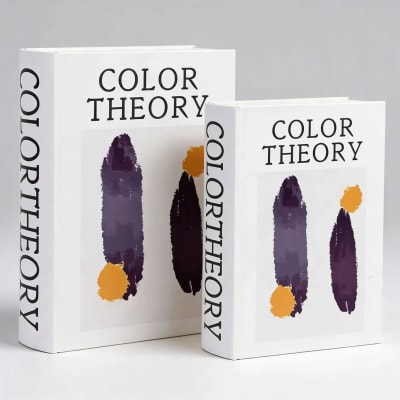 JUEGO DE LIBROS MDF 2PZ DECORATIVOS COLOR THEORY