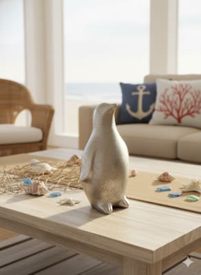 ADORNO PLAYA PINGüINO DECOR