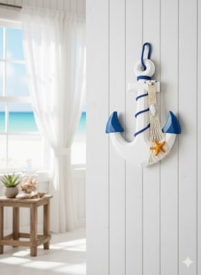 ADORNO DE PARED COLGANTE ANCLA MARINA