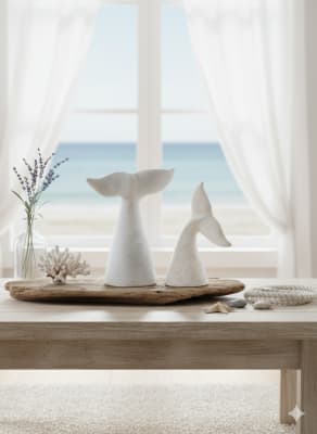 JUEGO ADORNO PLAYA COLA DE BALLENA