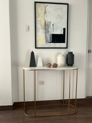 CONSOLA RECIBIDOR OVALADA