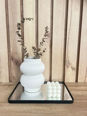 BANDEJA DECORATIVA ESPEJO RECTANGULAR BLACK