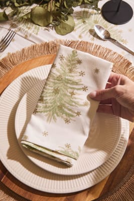 SET X2 SERVILLETAS DE TELA ÁRBOL DE NAVIDAD