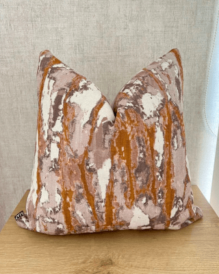 FUNDA DE COJÍN MARBLE TOPO OCRE