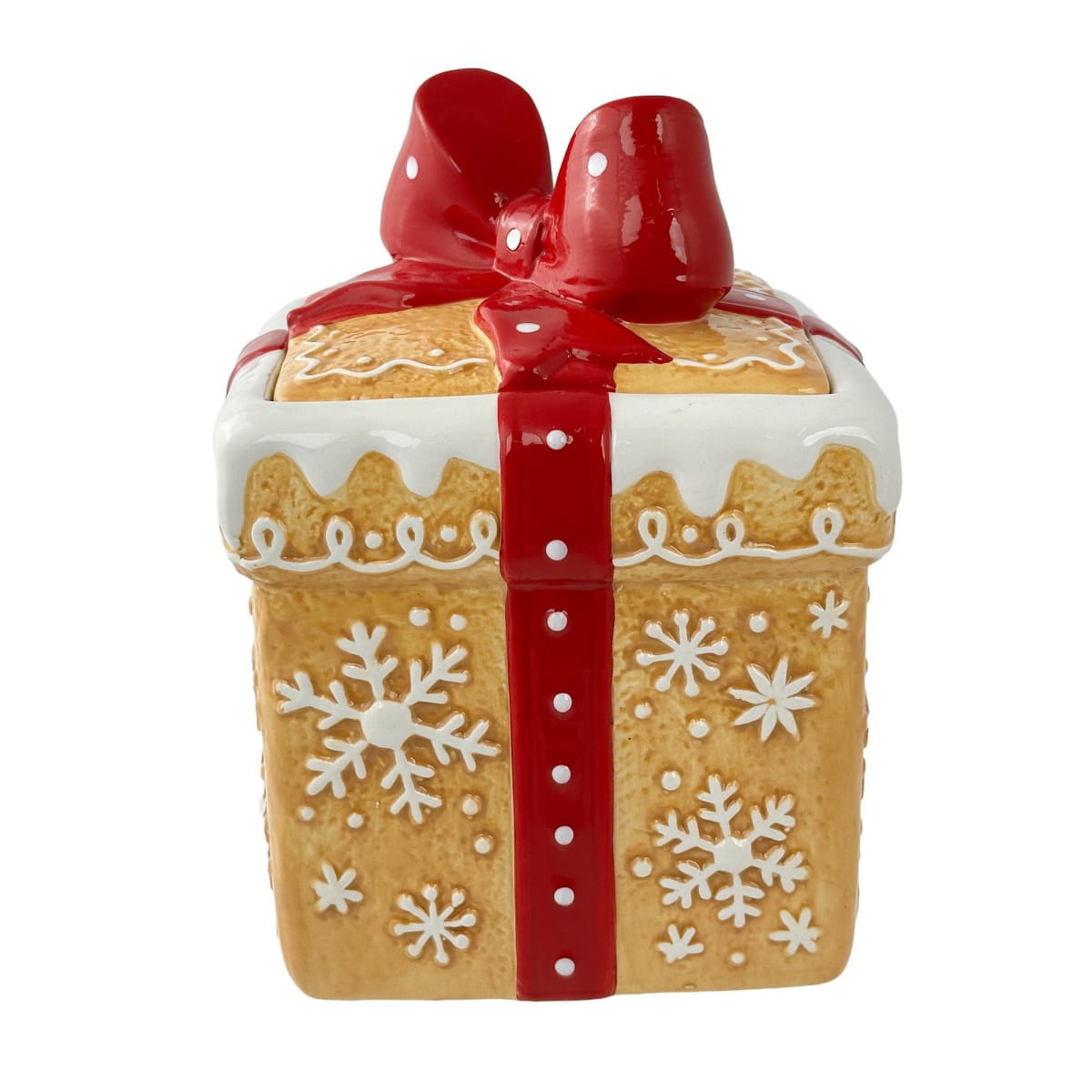 GALLETERO NAVIDEÑO DE CERÁMICA CAJA DE REGALO JENGIBRE5