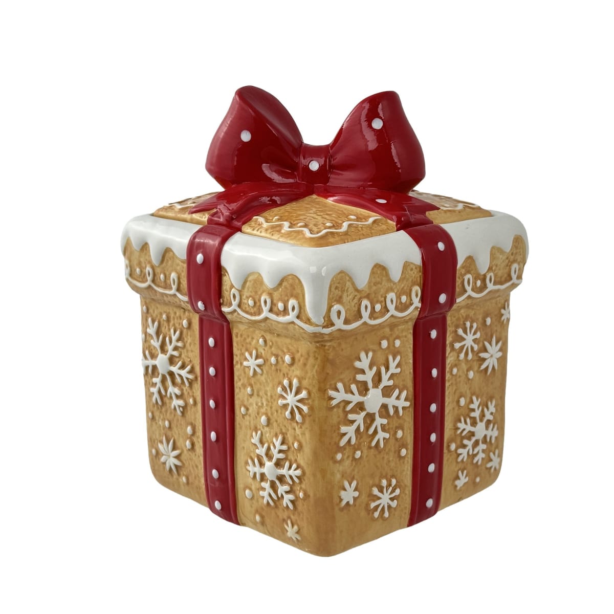 GALLETERO NAVIDEÑO DE CERÁMICA CAJA DE REGALO JENGIBRE6
