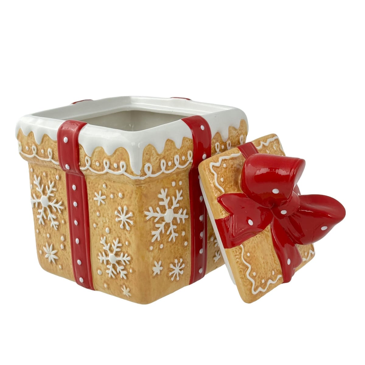 GALLETERO NAVIDEÑO DE CERÁMICA CAJA DE REGALO JENGIBRE4
