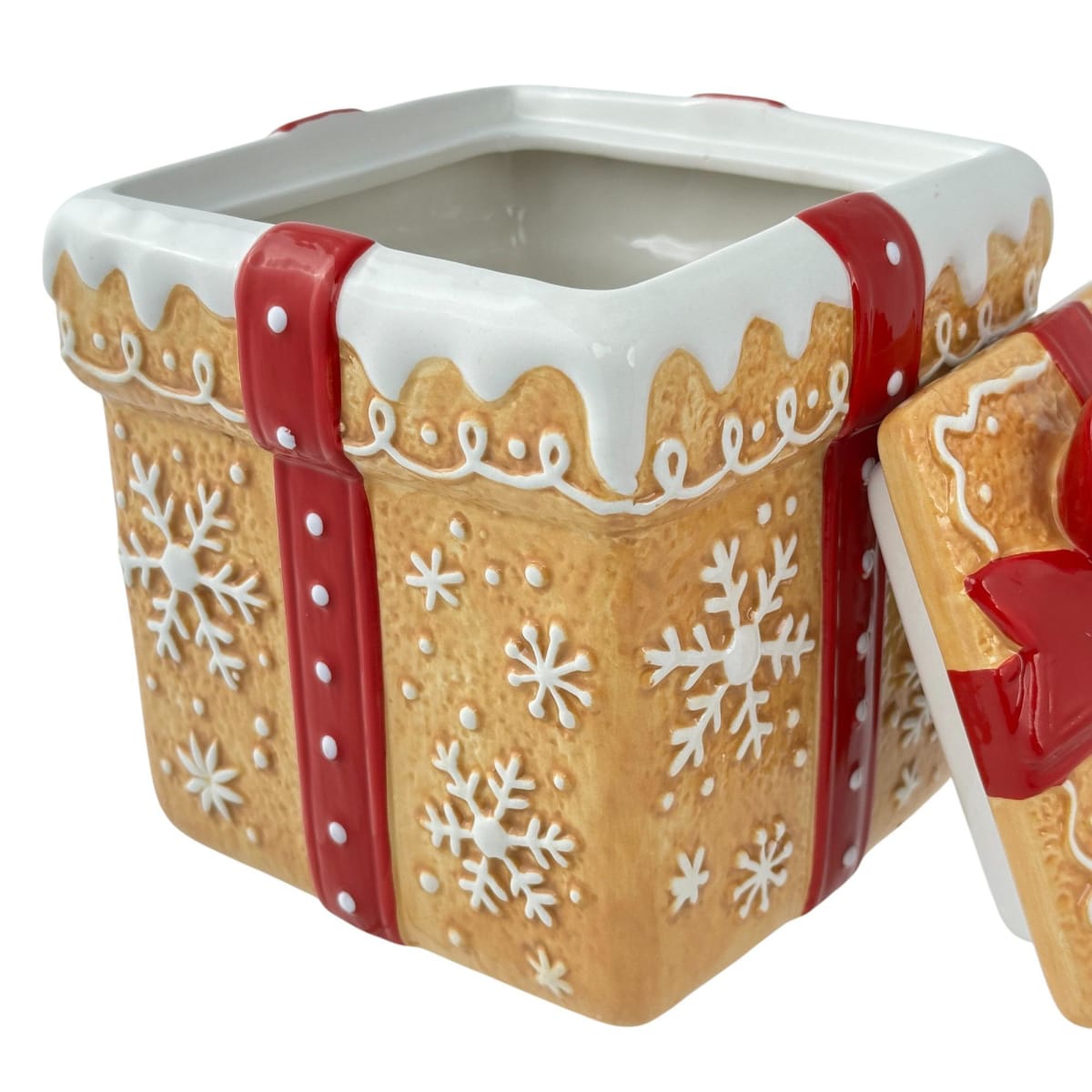 GALLETERO NAVIDEÑO DE CERÁMICA CAJA DE REGALO JENGIBRE3