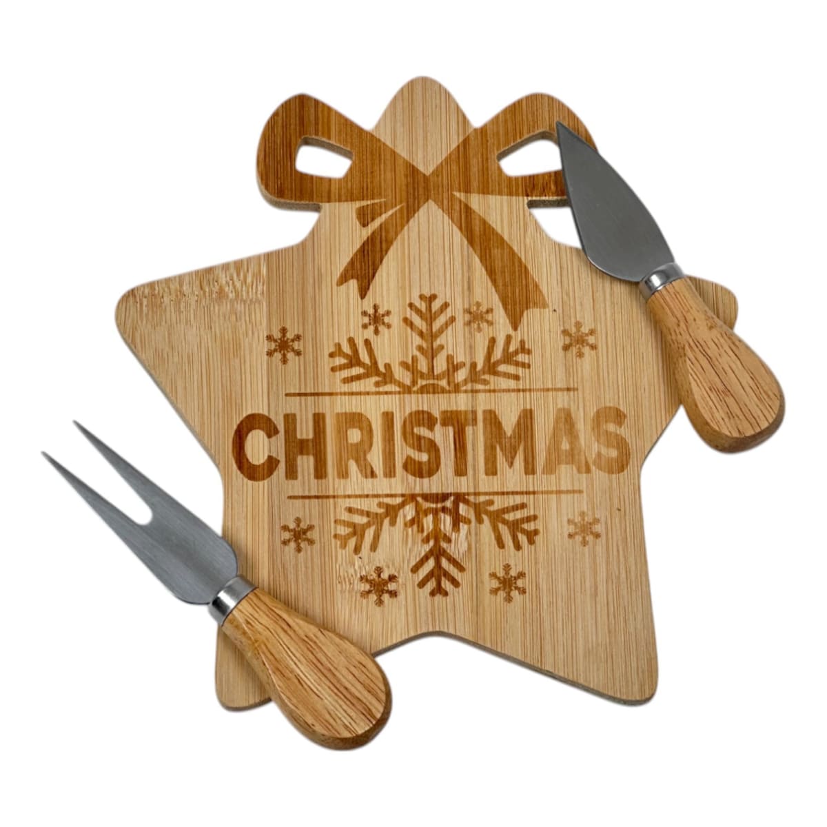 TABLA DE QUESOS Y PIQUEOS ESTRELLA NAVIDAD 3PCS8
