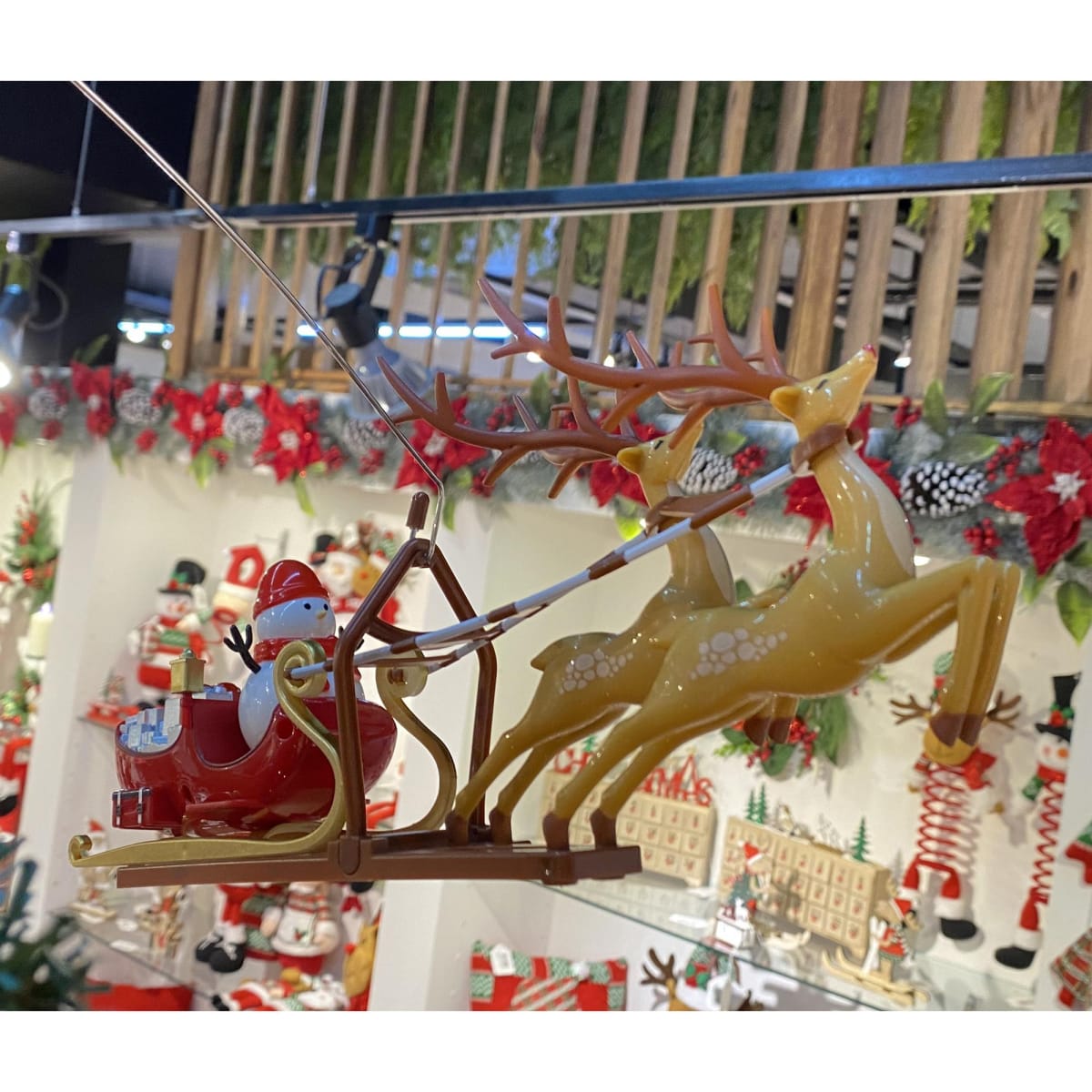 ESTRELLA GIRATORIA PARA ARBOL DE NAVIDAD CON LUCES Y TRINEO3