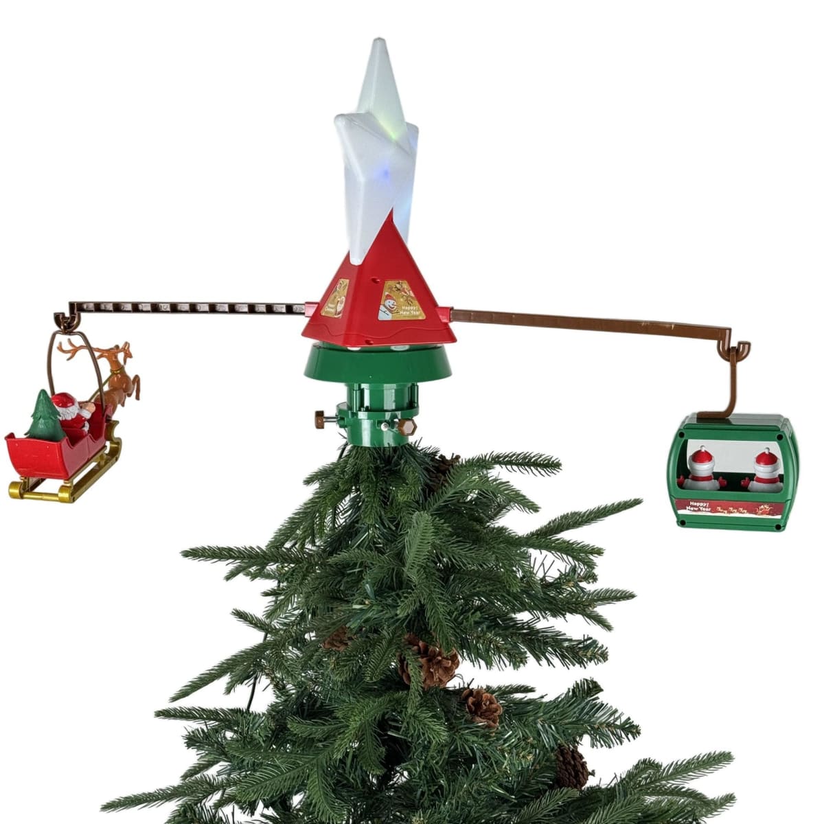 ESTRELLA GIRATORIA PARA ARBOL DE NAVIDAD SANTA3