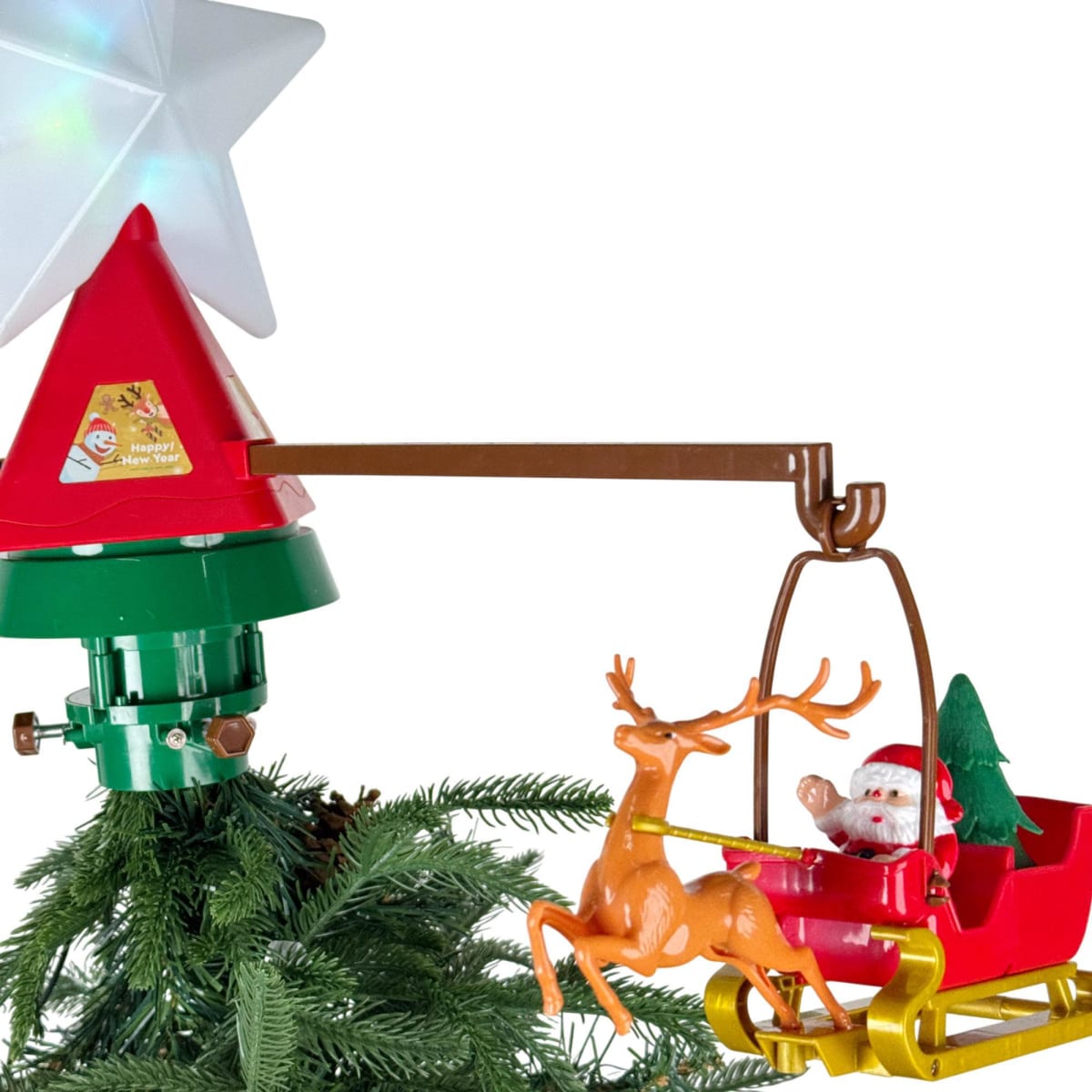 ESTRELLA GIRATORIA PARA ARBOL DE NAVIDAD SANTA2
