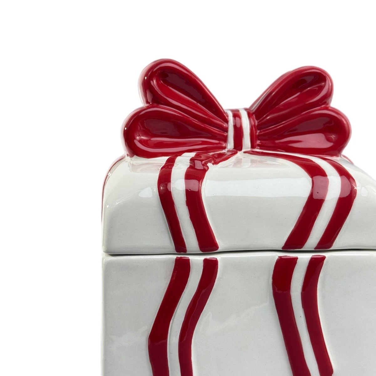 GALLETERO NAVIDEÑO DE CERÁMICA CAJA DE REGALO BLANCA2
