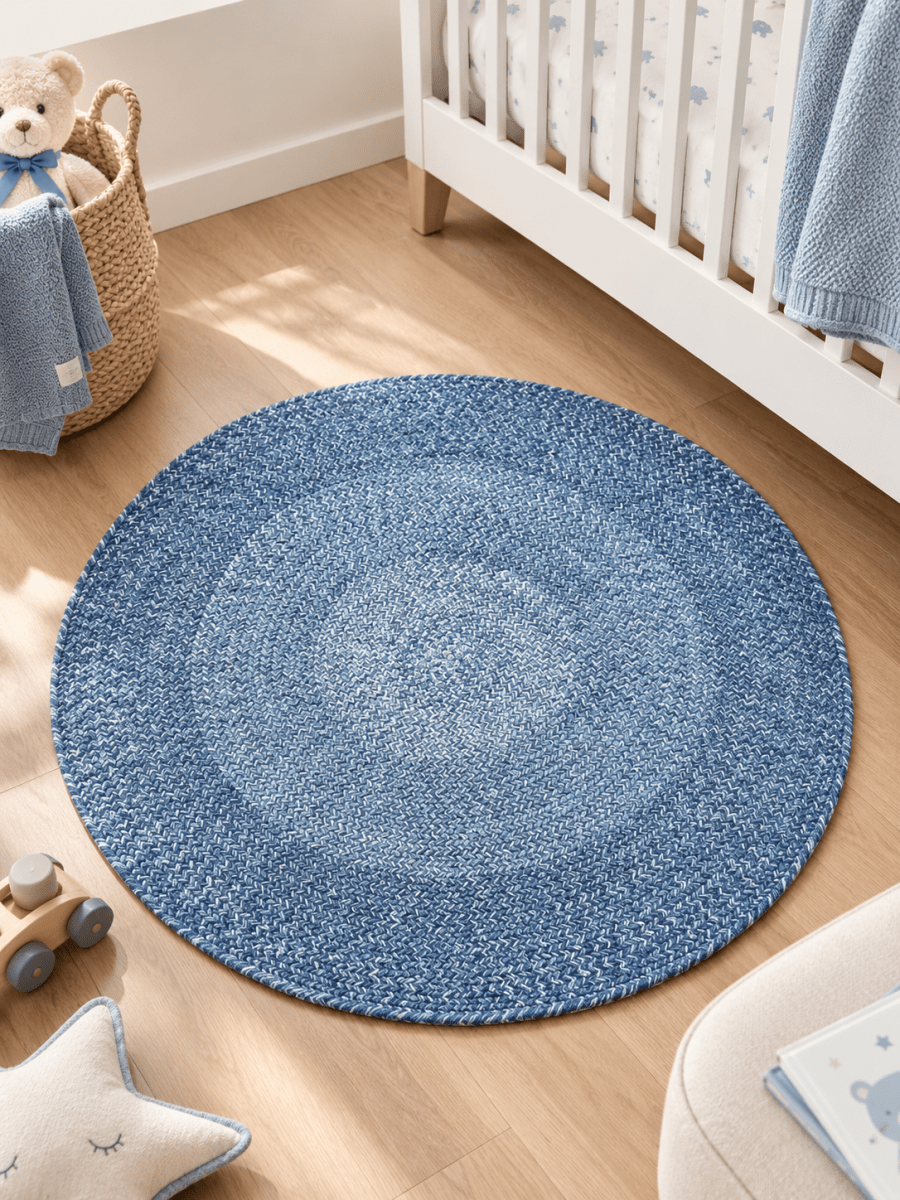 ALFOMBRA REDONDA INDIGO FADE1