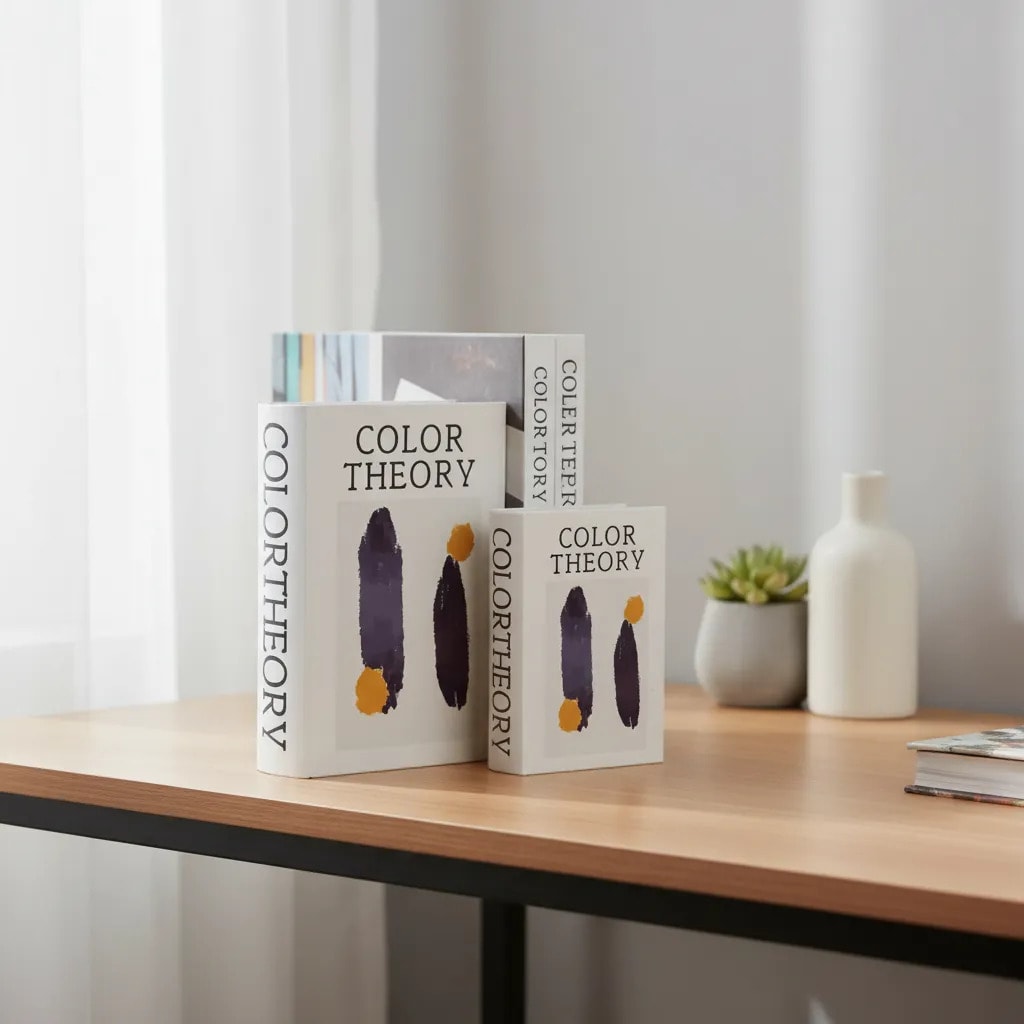 JUEGO DE LIBROS MDF 2PZ DECORATIVOS COLOR THEORY2