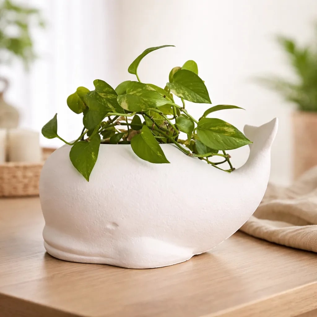 ADORNO MACETERO BALLENA COASTAL