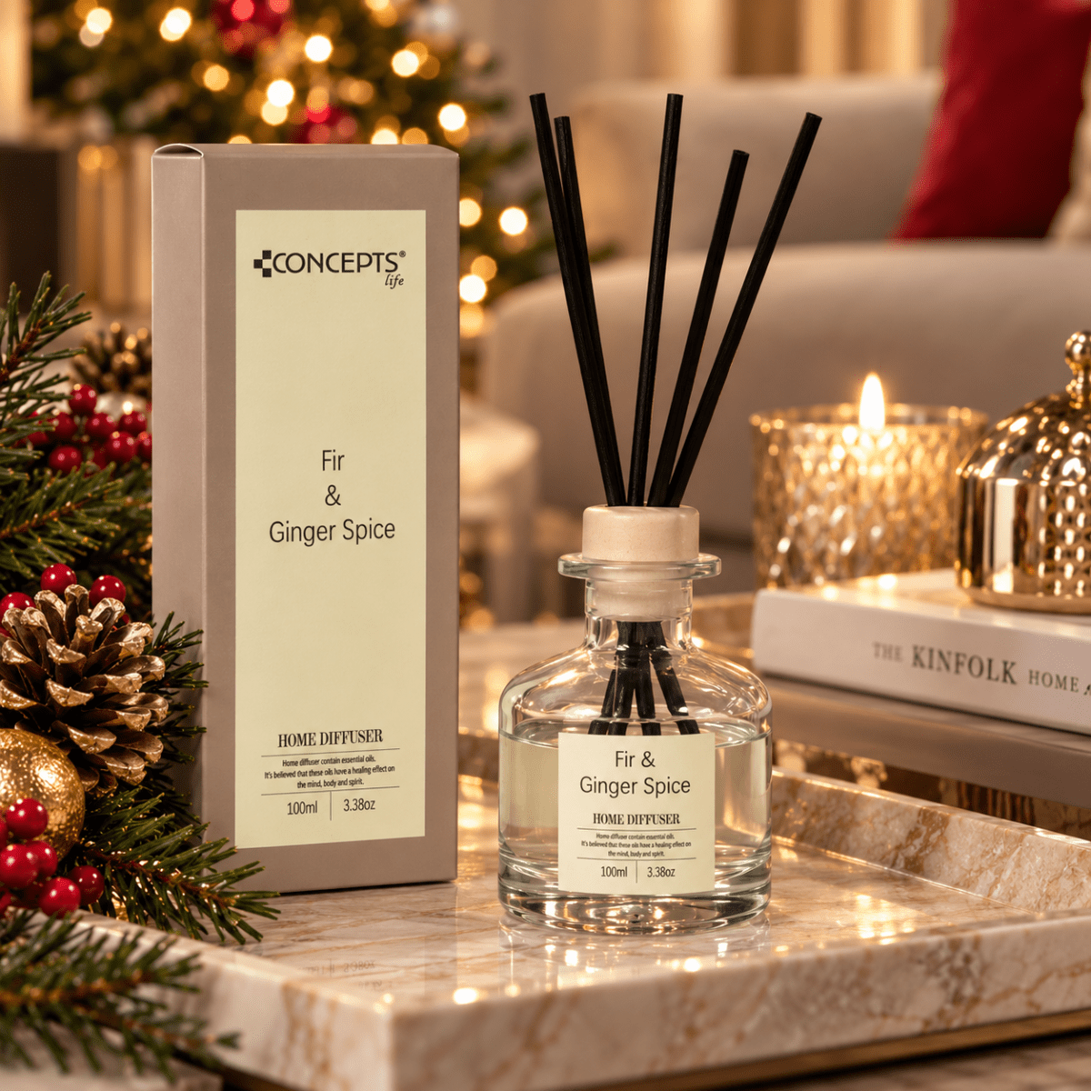 DIFUSOR DE VARILLAS FIR Y GINGER SPICE  100ml