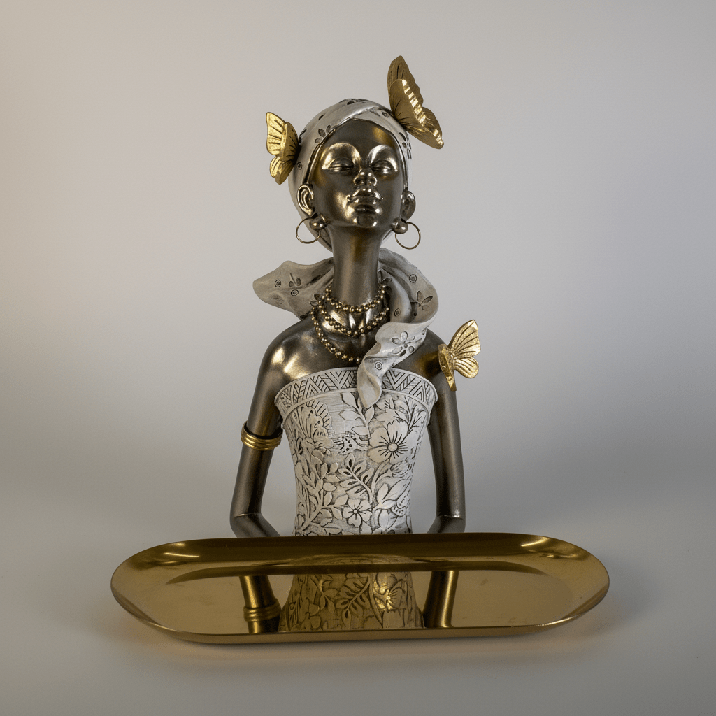 ADORNO BANDEJA DAMA MARIPOSA