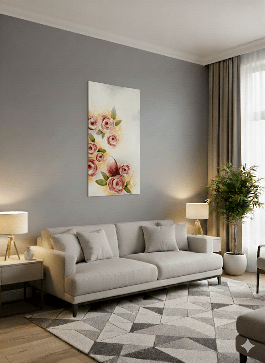 CUADRO ROSAS DECOR