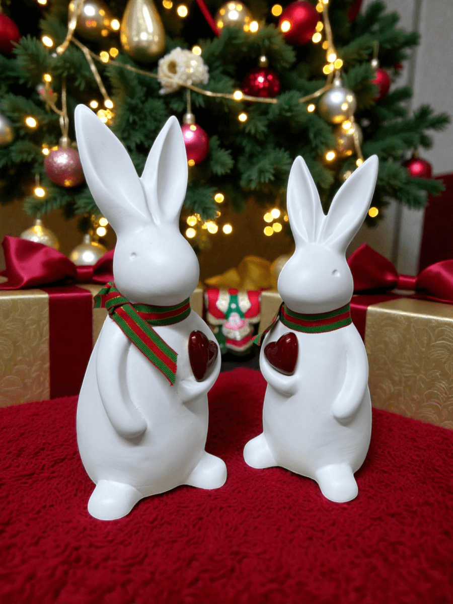 SET DE CONEJOS NAVIDAD CON LAZO2