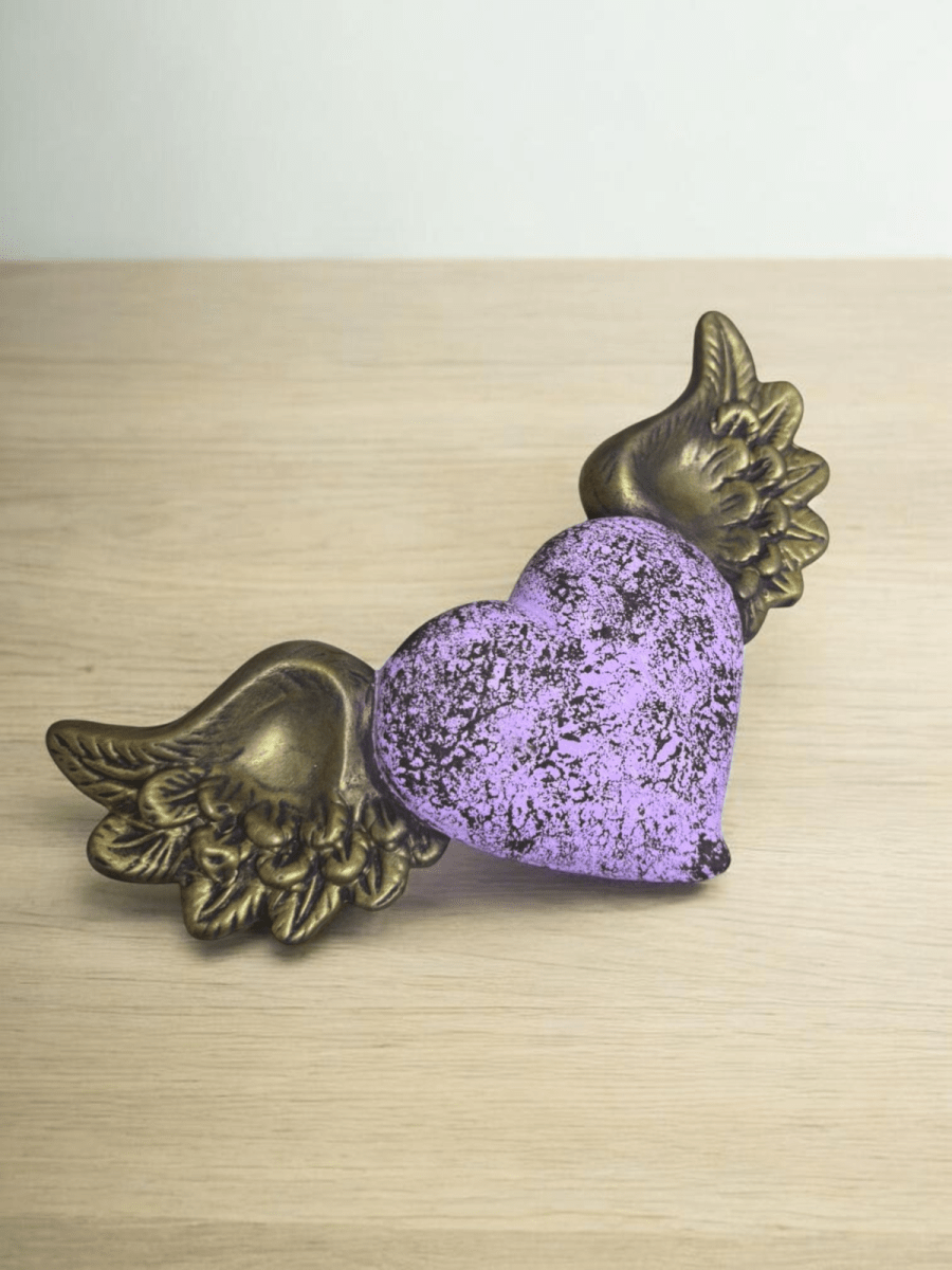 ADORNO CORAZÓN CON ALAS VINTAGE