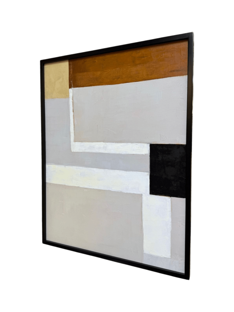 CUADRO AL ÓLEO GEOMETRÍA NEUTRA2