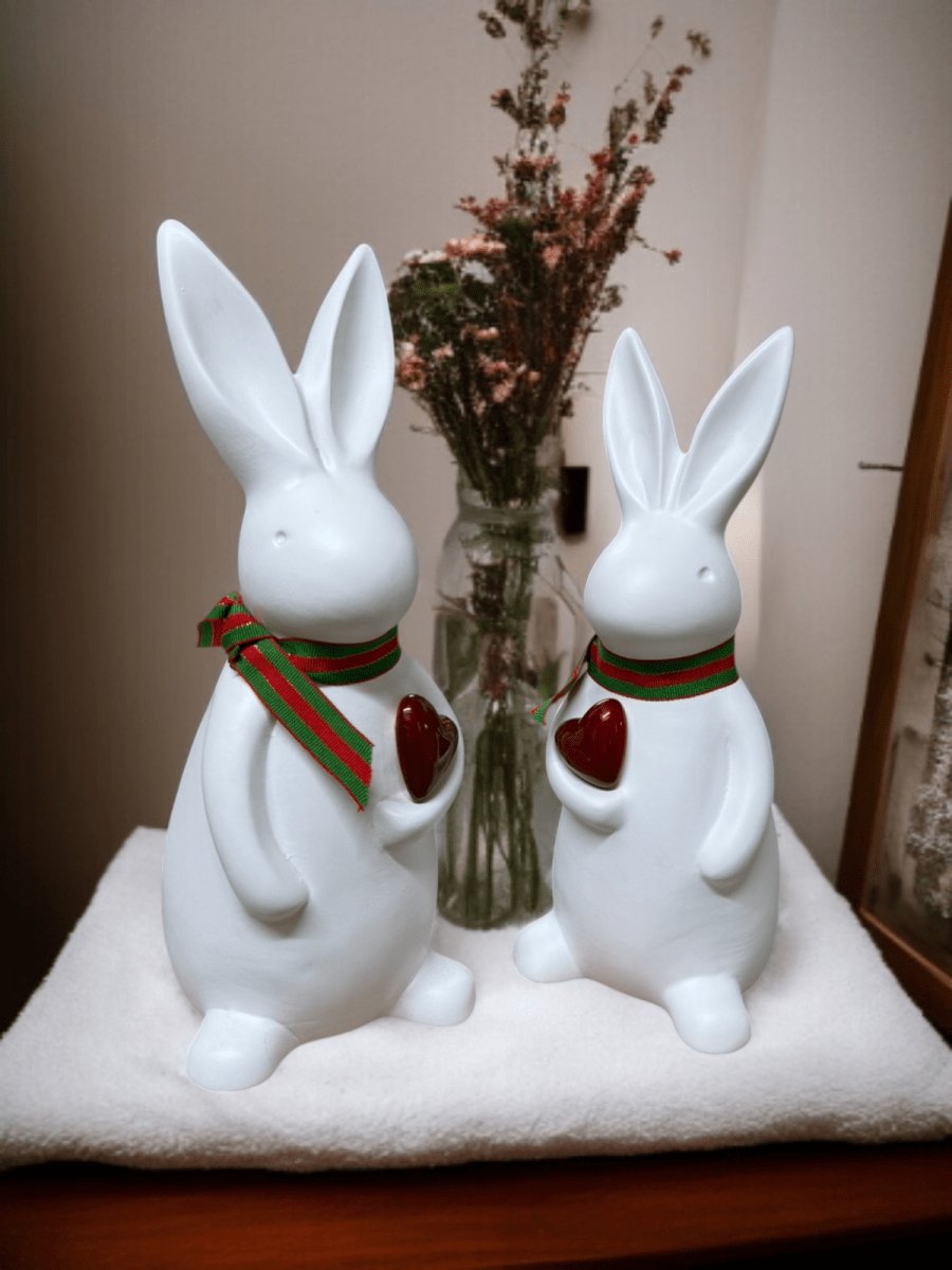 SET DE CONEJOS NAVIDAD CON LAZO1