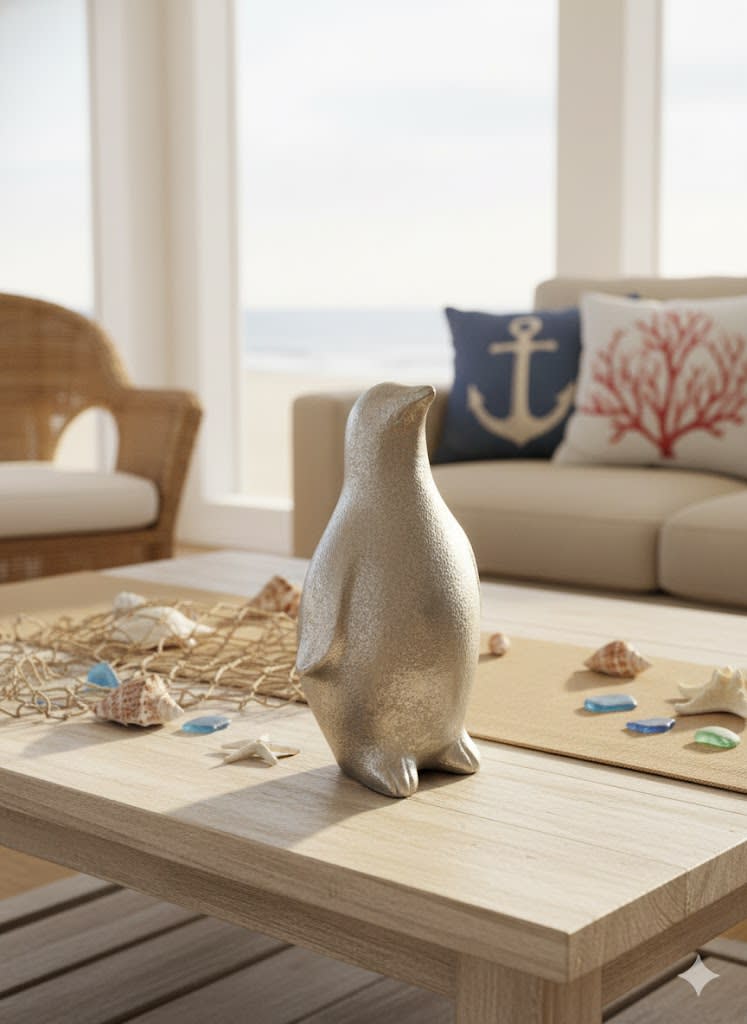 ADORNO PLAYA PINGüINO DECOR