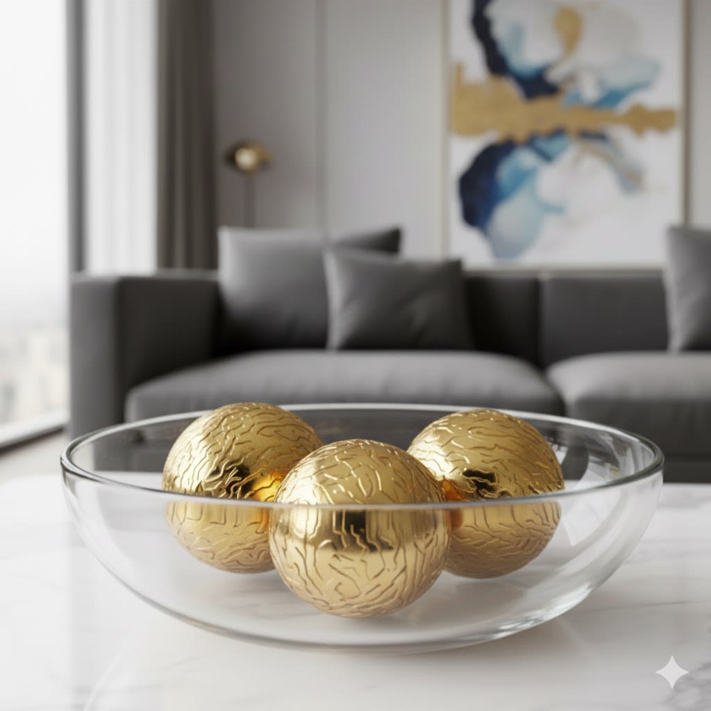 JUEGO DE ESFERAS DECORATIVAS ÉCLAT 3PCS5