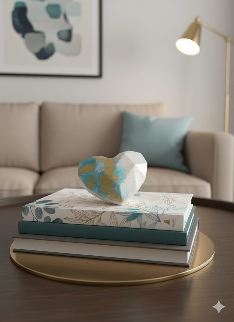 ADORNO CORAZÓN GEOMÉTRICO MIX