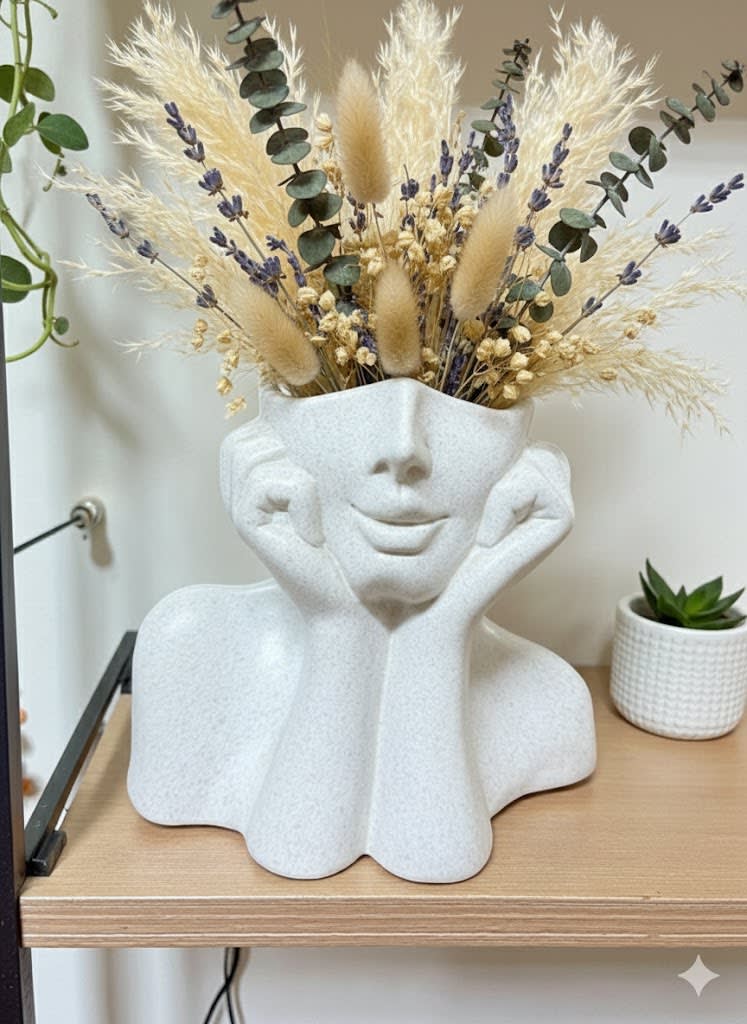 ADORNO JARRÓN ROSTRO MUSA