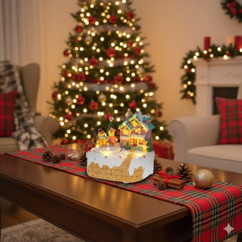 VILLA NAVIDEÑA CASA JENGIBRE LUZ LED2