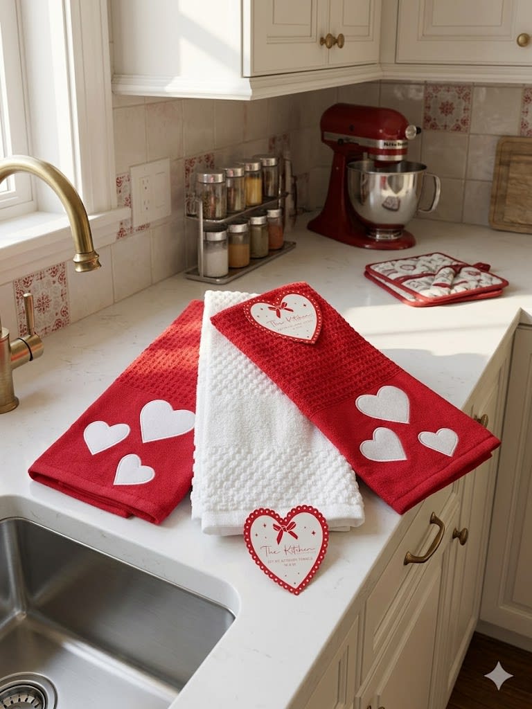 SET X3 SECADORES/TOALLAS LOVE DECOR