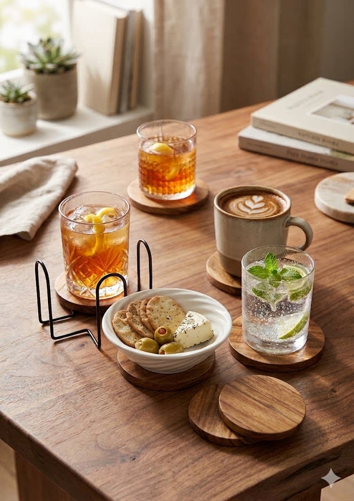 POSA VASOS MADERA ACACIA