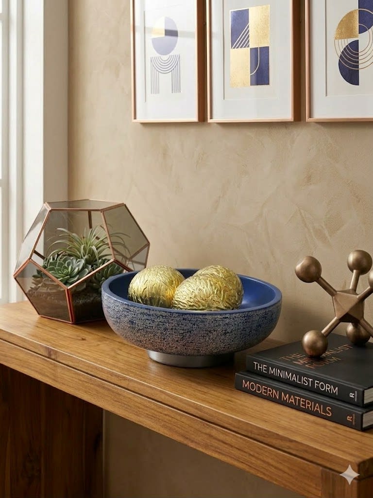 CENTRO DE MESA VÓRTICE COBALTO