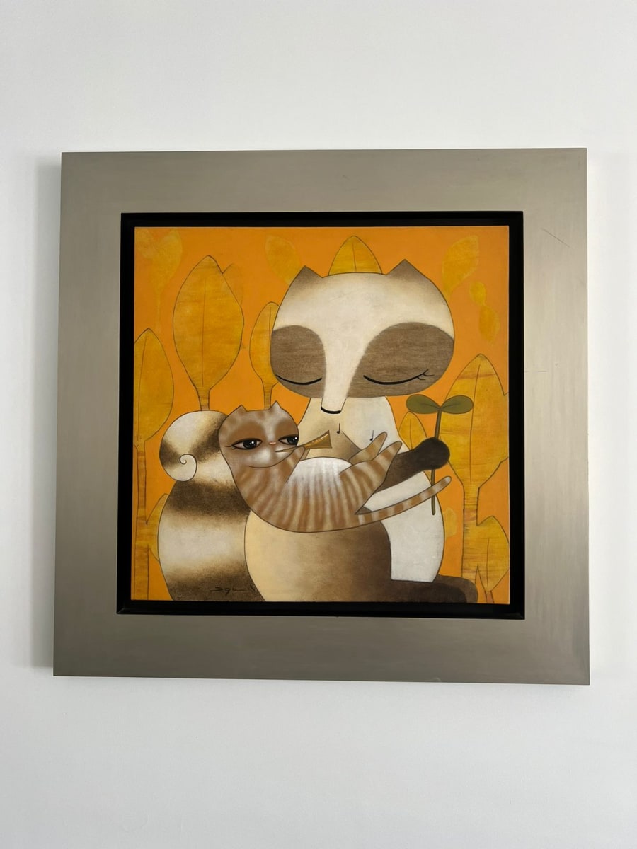 CUADRO MAPACHE Y GATO3