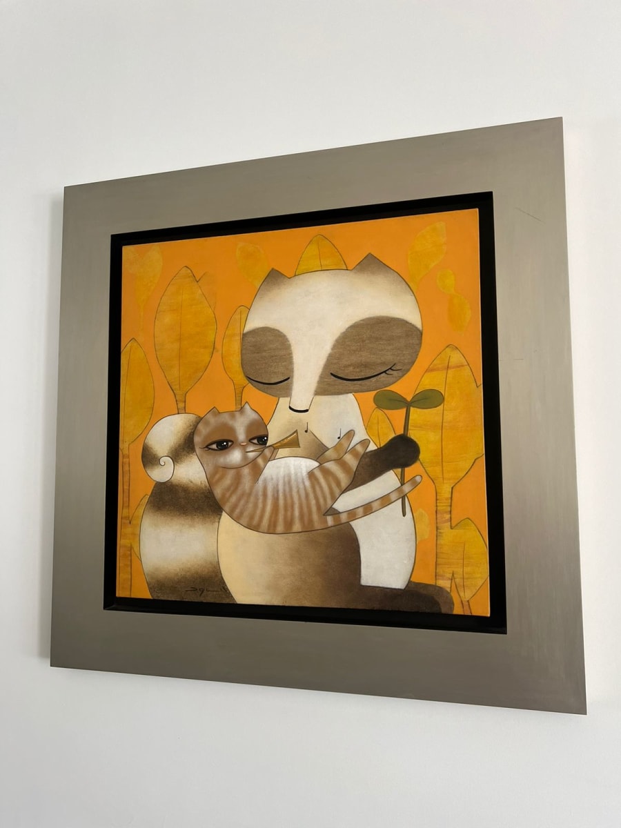 CUADRO MAPACHE Y GATO1