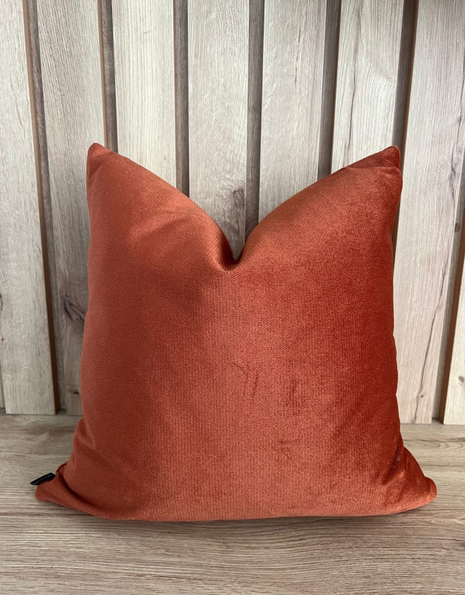 FUNDA DE COJÍN BARI TERRACOTA